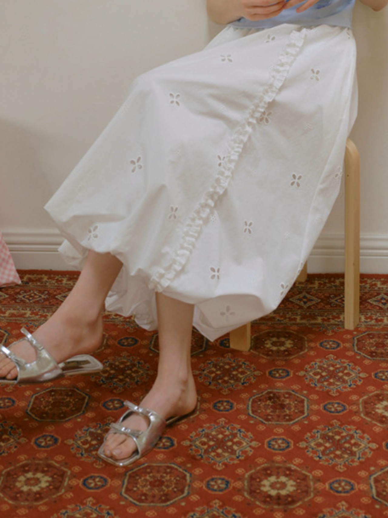 Juliette Eyelet Balloon Skirt F0727