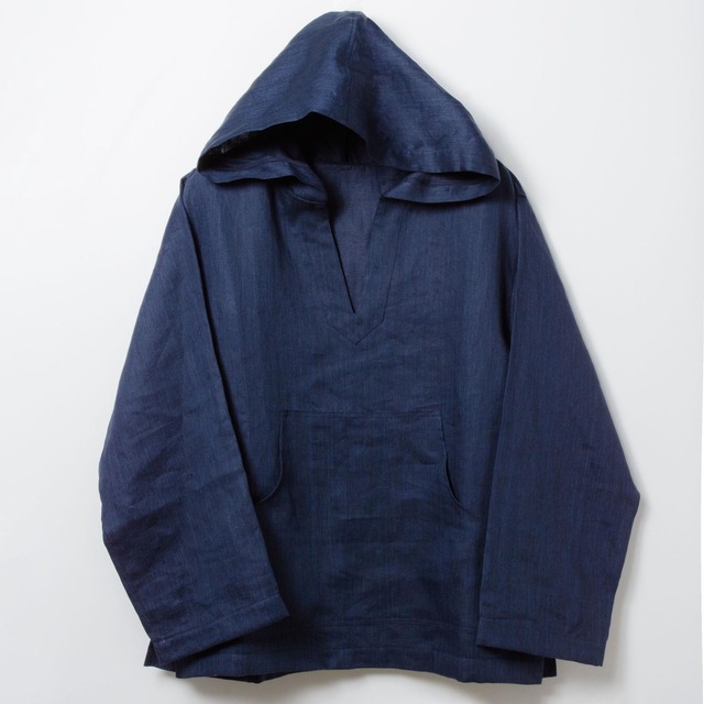 zampuメキシカンパーカー (Leftover fabric Mexican hoodie) -iron blue-