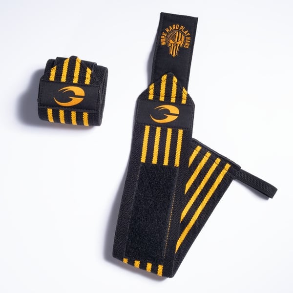 受注輸入】 Hardcore Wrist Wraps Black/Grey | Fitness Gear Online