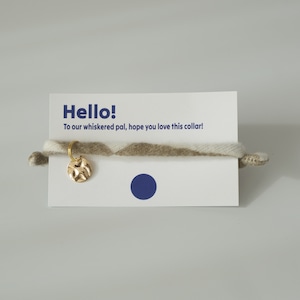 負担の少ない猫首輪 Fuzzy Patch Khaki ゴールド