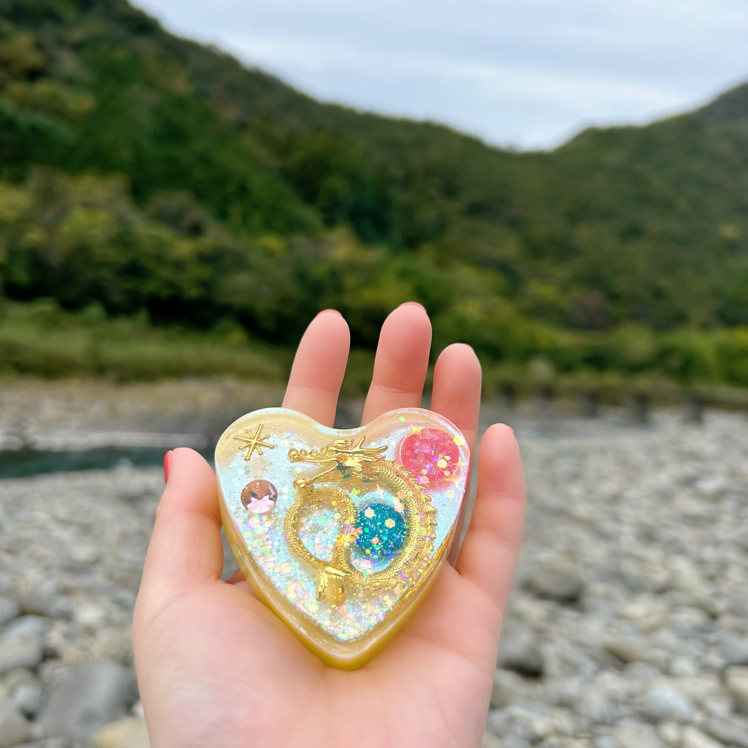 龍神さま心珠オルゴナイト(黄龍)