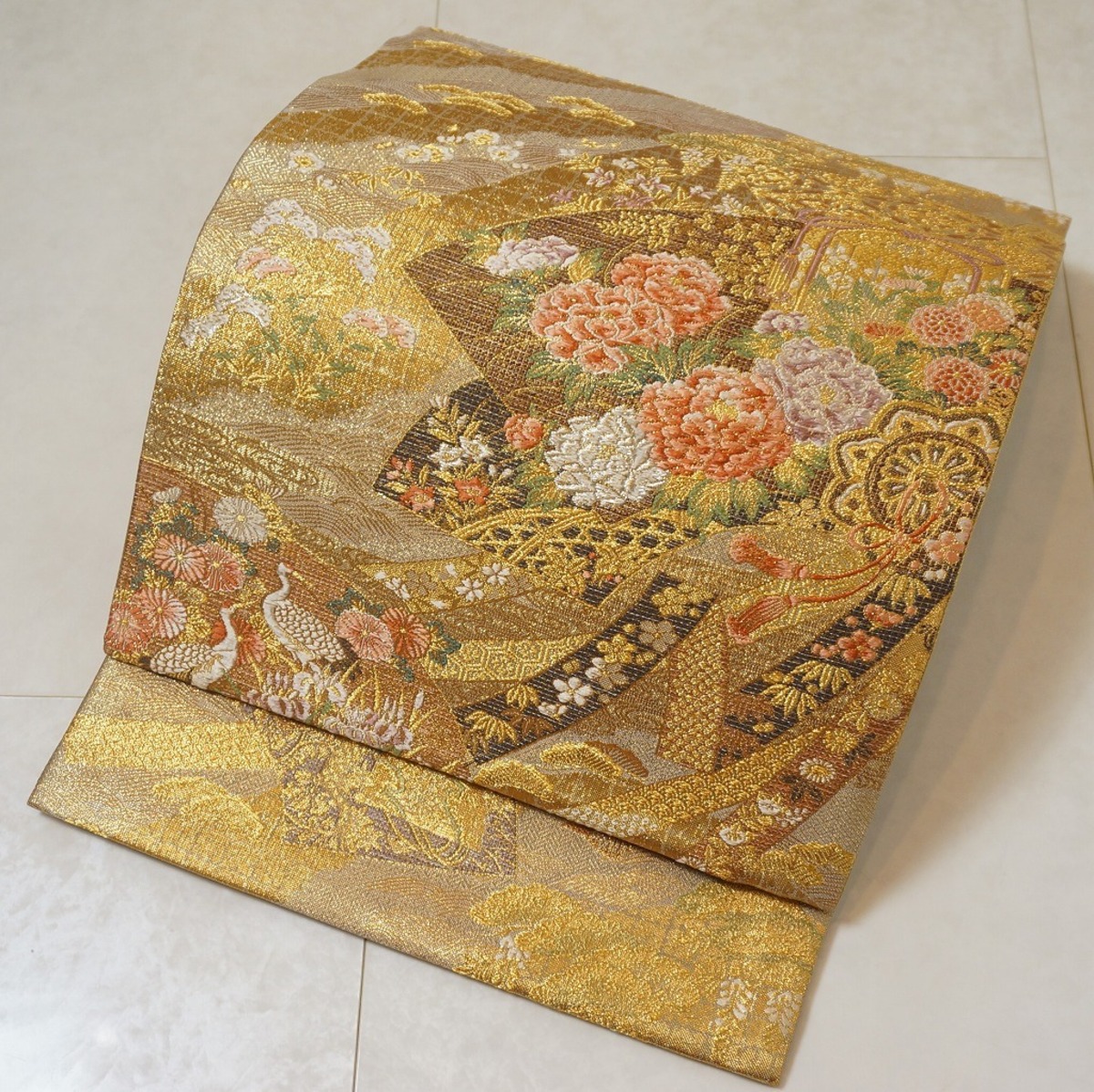 未使用 唐織り 古典柄 袋帯 金糸 ゴールド 293 | kimono Re:和 [online 