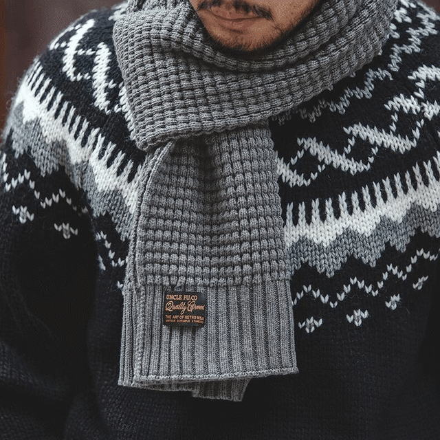 Madenパイナップルパイルニットマフラー