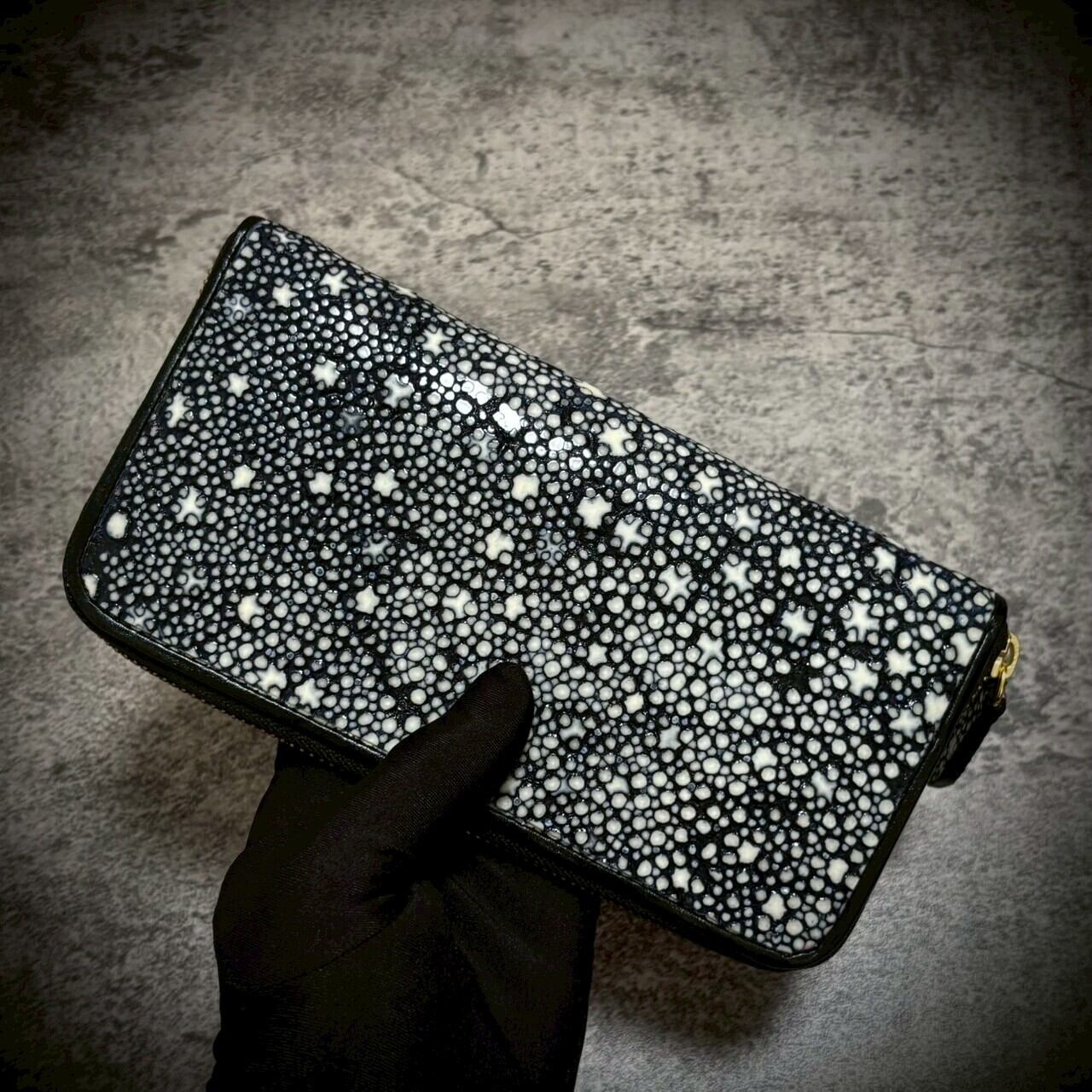 スタースティングレイ 長財布 エイ革 一枚革 ガルーシャ