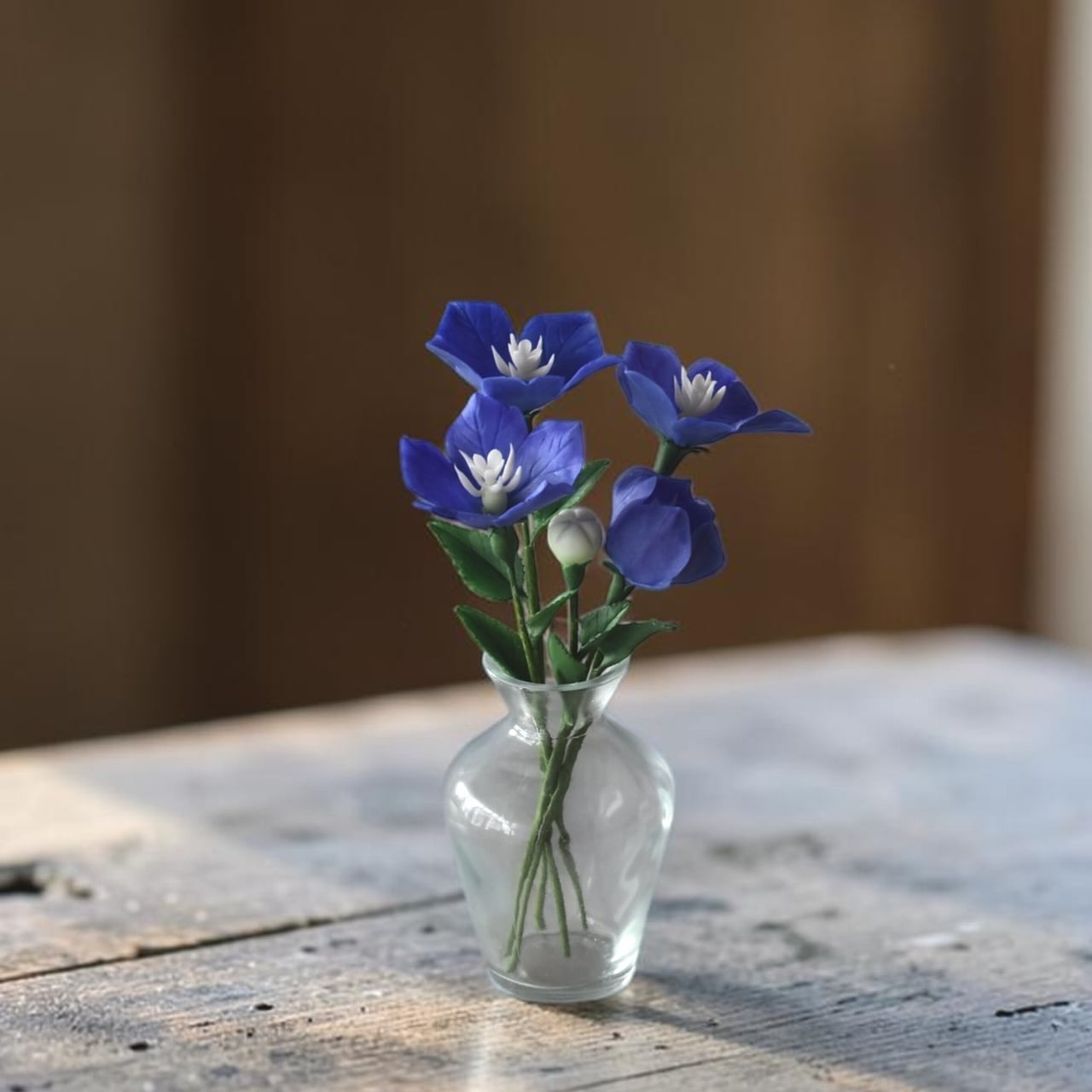 ◇桔梗（キキョウ）秋の花 クレイフラワー｜枯れない花のインテリア