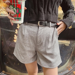 belt set simple short pants