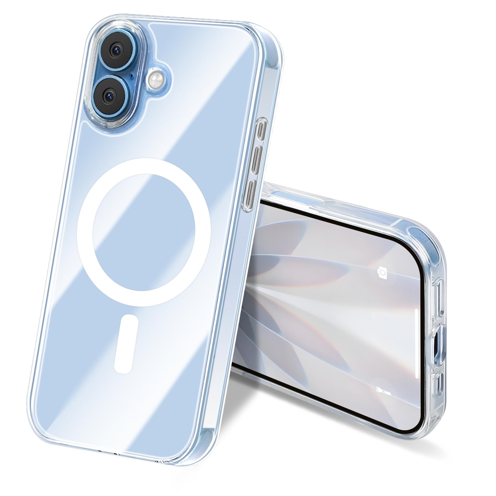 danliangqifei iPhone 17 用の ケース Magsafe対応 ワイヤレス充電 いphone 17 スマホケース 米軍規格 耐衝撃 透明 マグセーフ搭載 防指紋 マグネット搭載 あいふおん17 用 カバー(クリア)