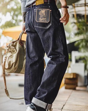Vintage Wash Straight Denim Pants  K0269