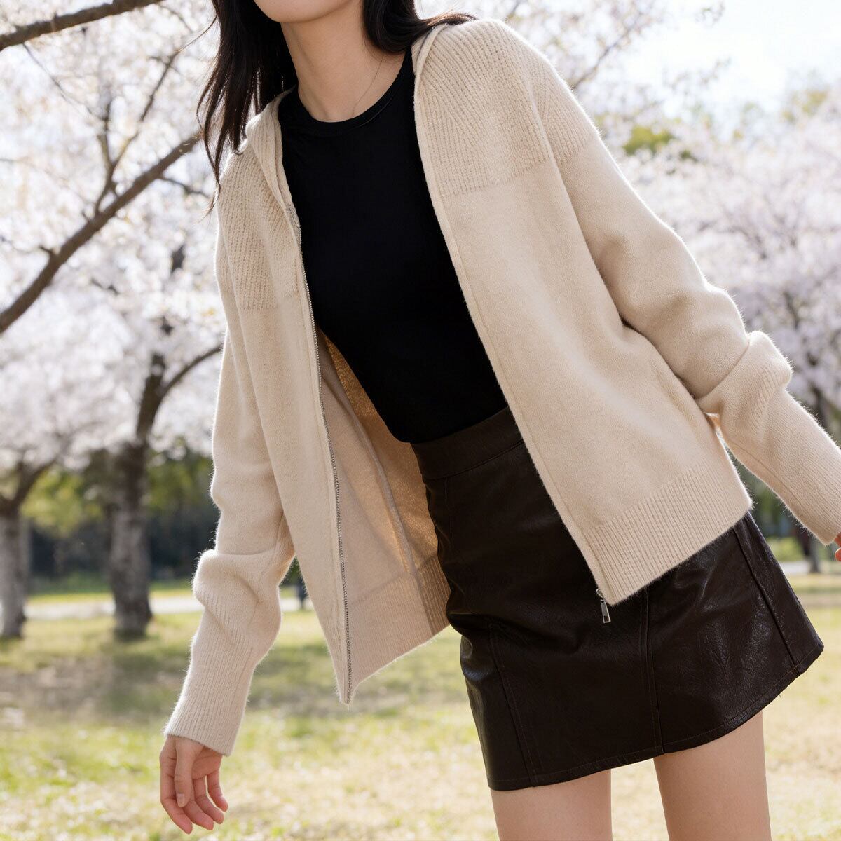 ニット カーディガン 長袖 アウター レディース 春秋冬 羽織り 大人 きれいめ シンプル おしゃれ ゆったり リラックス フード付き ニットアウター 通勤 通学 大人可愛い 大人女子