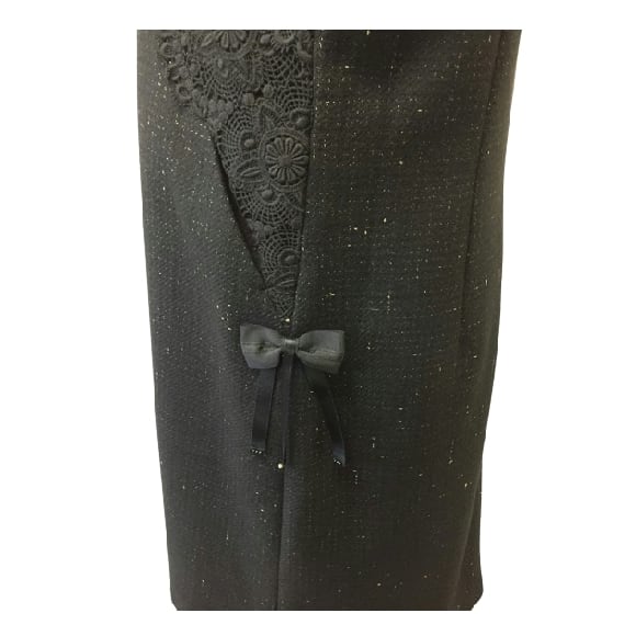 スーパービューティー ワンピース ツイード レース リボンデザイン