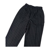 90s Burberrys バーバリー ストライプ スラックス パンツ L /黒 ブラック系/レディース/ビンテージ/日本製