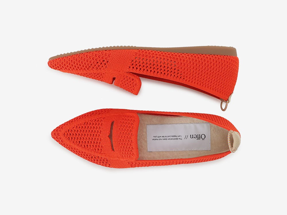 pointed-LOAFERSMESH / ORANGE | Offen