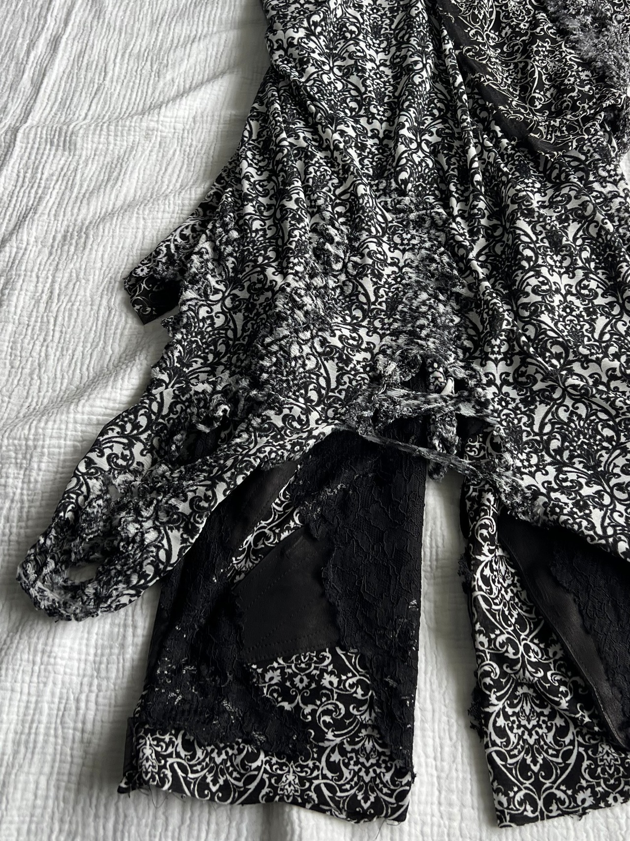 "Shohei Takamiya" Layered Leather Gimmick Flared Pants