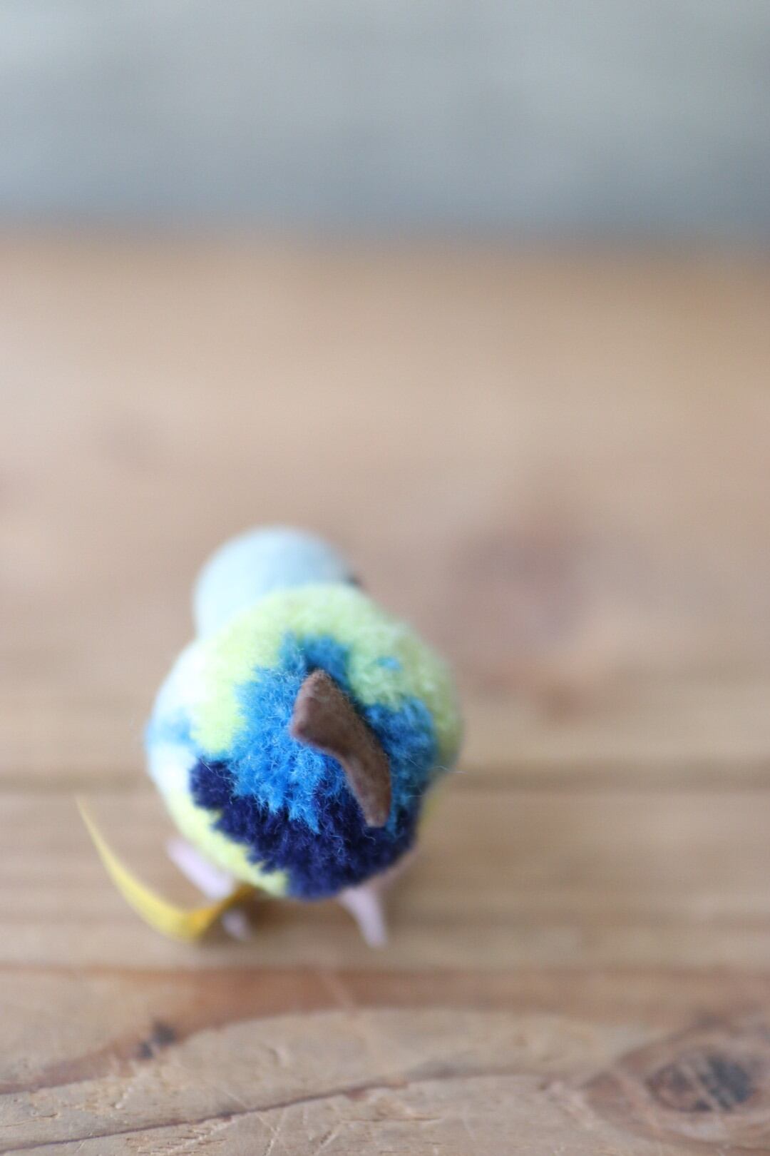 アンティーク シュタイフ ポンポンシリーズ ブルーの小鳥