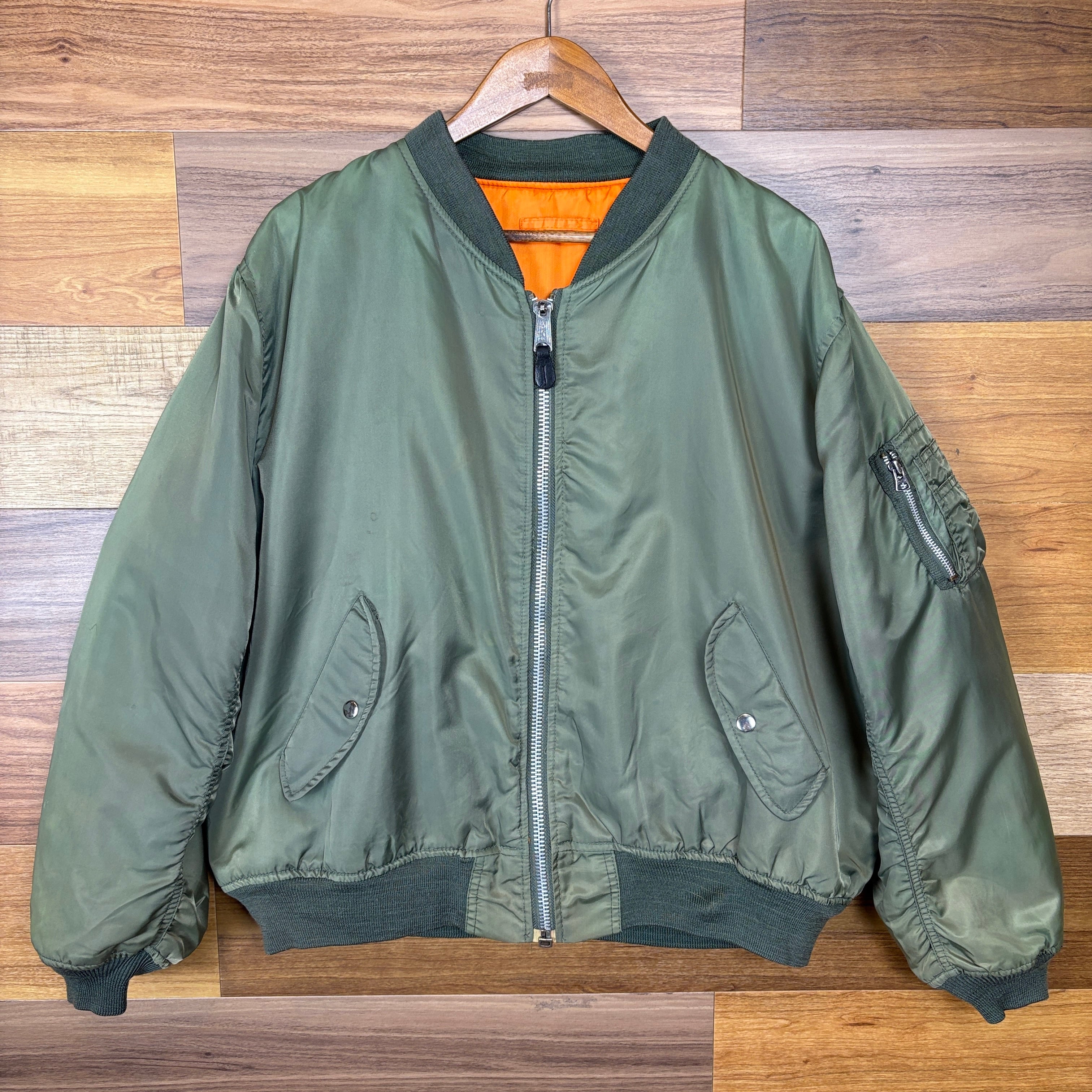 MA-1 ジャケット alpha アメカジ 90s XL ミルスペックセジールグリーン