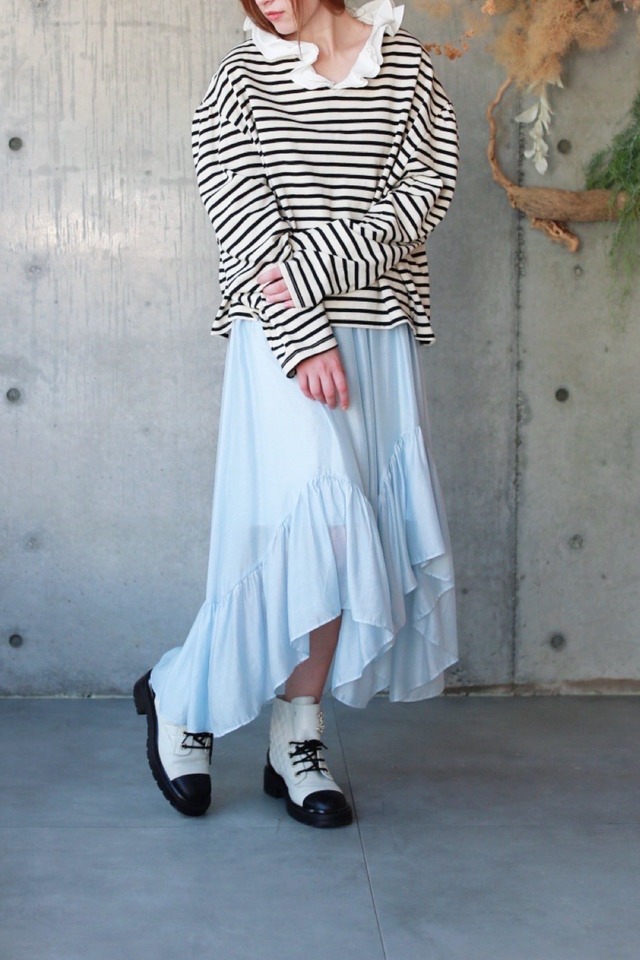 （original)衿つきボーダーTシャツ