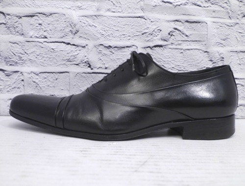 【極美シルエット】Dior Homme ディオールオム ストレートチップ レザー ビジネスシューズ ローファー ドレスシューズ 40.5 黒 保存袋付
