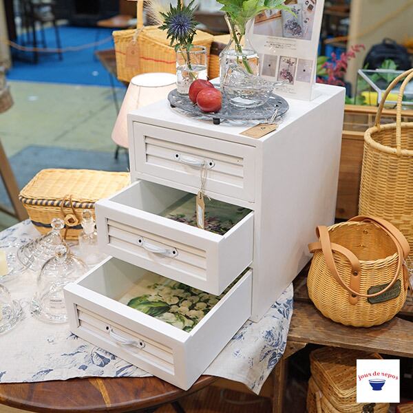 ◆グランシュマンフレームBOX 3段 グランシュマン】カンパーニュ ウッド3段ボックス ホワイト | jourderepos