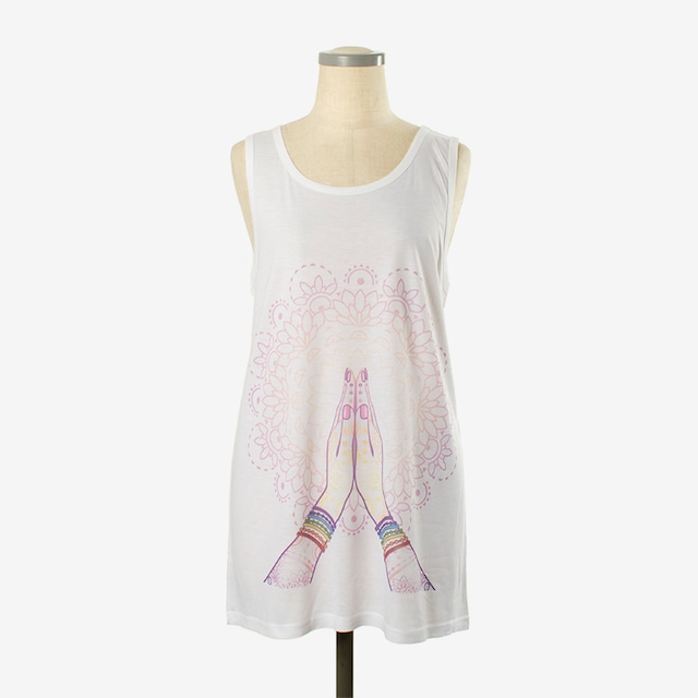 ヨガプリントタンク　アンジャリ　Yoga Print tank top Anjali