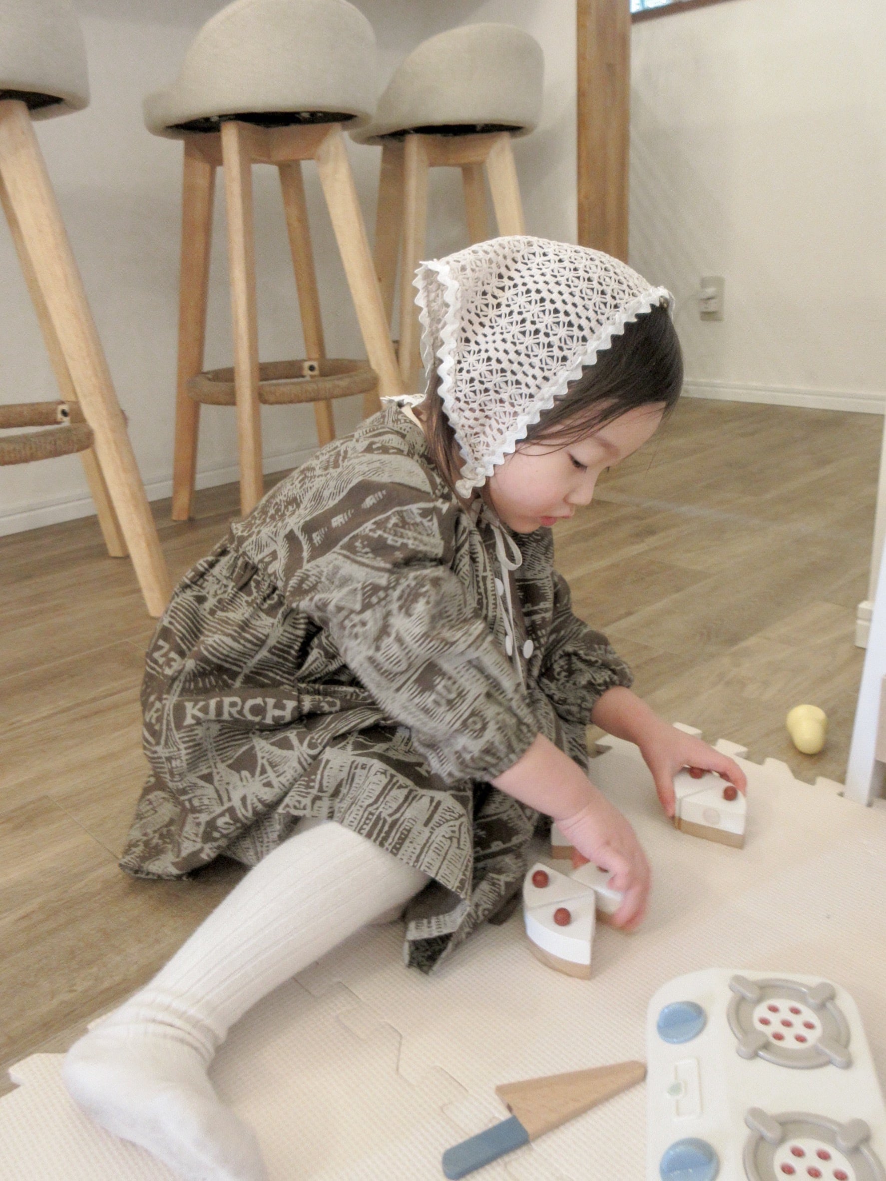 【即納/送料無料】Crochet Lace Bonnet / ivory