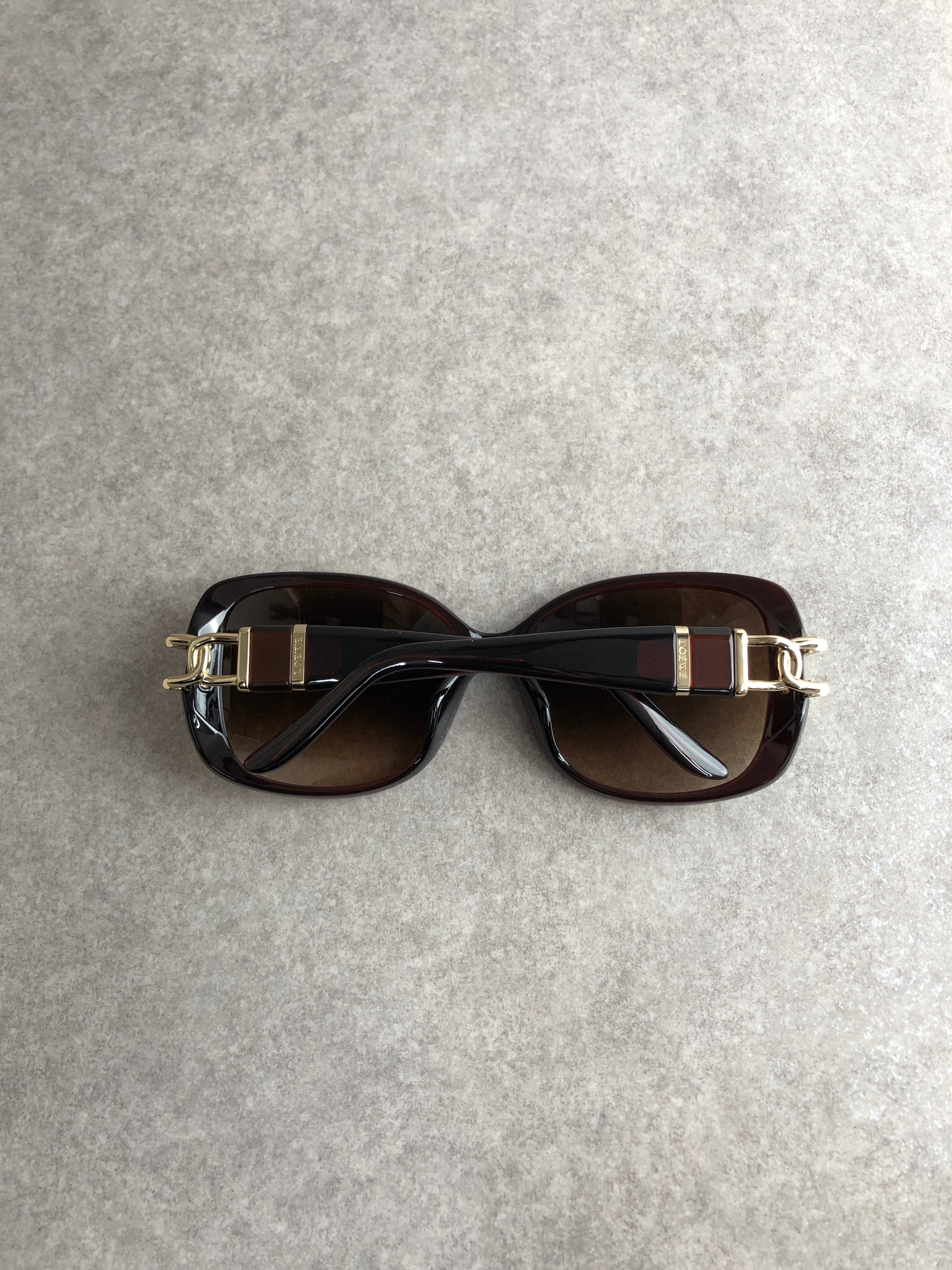 LOEWE ロエベ サングラス ブラウン ロゴ SLW782G vintage ヴィンテージ