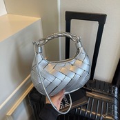 編み込み ハーフムーン ハンドバッグ  90003