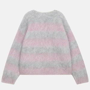 border v-neck cardigan　J00406