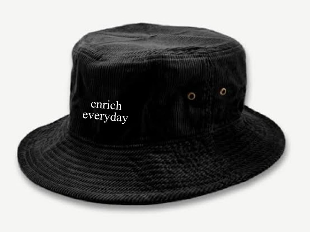 2025年 10月中発送予定）受注生産 everyday Corduroy Bucket Hat／ブラック（NEWHATTAN コーデュロイ バケット ハット）