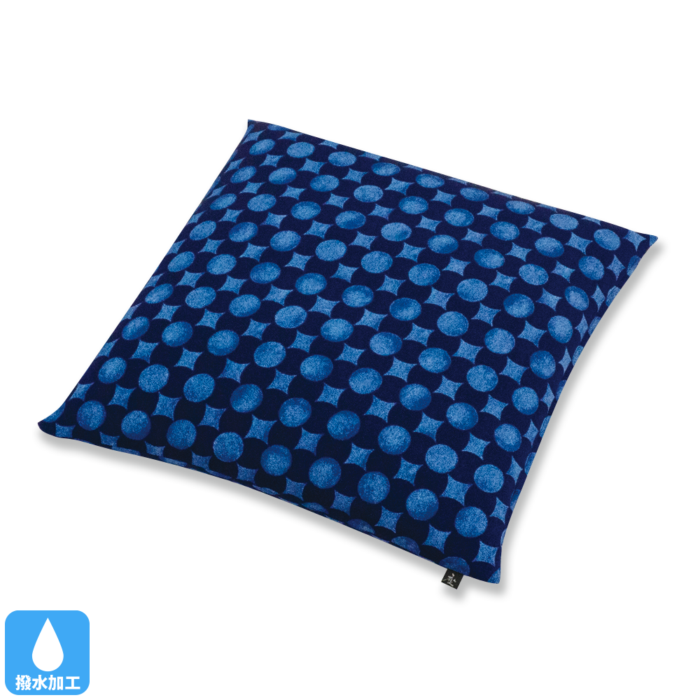 Tabi suru monyo/旅する文様 小座布団(カバーのみ)Tsuranaruomoi BB(紺)45×45(クッション対応)