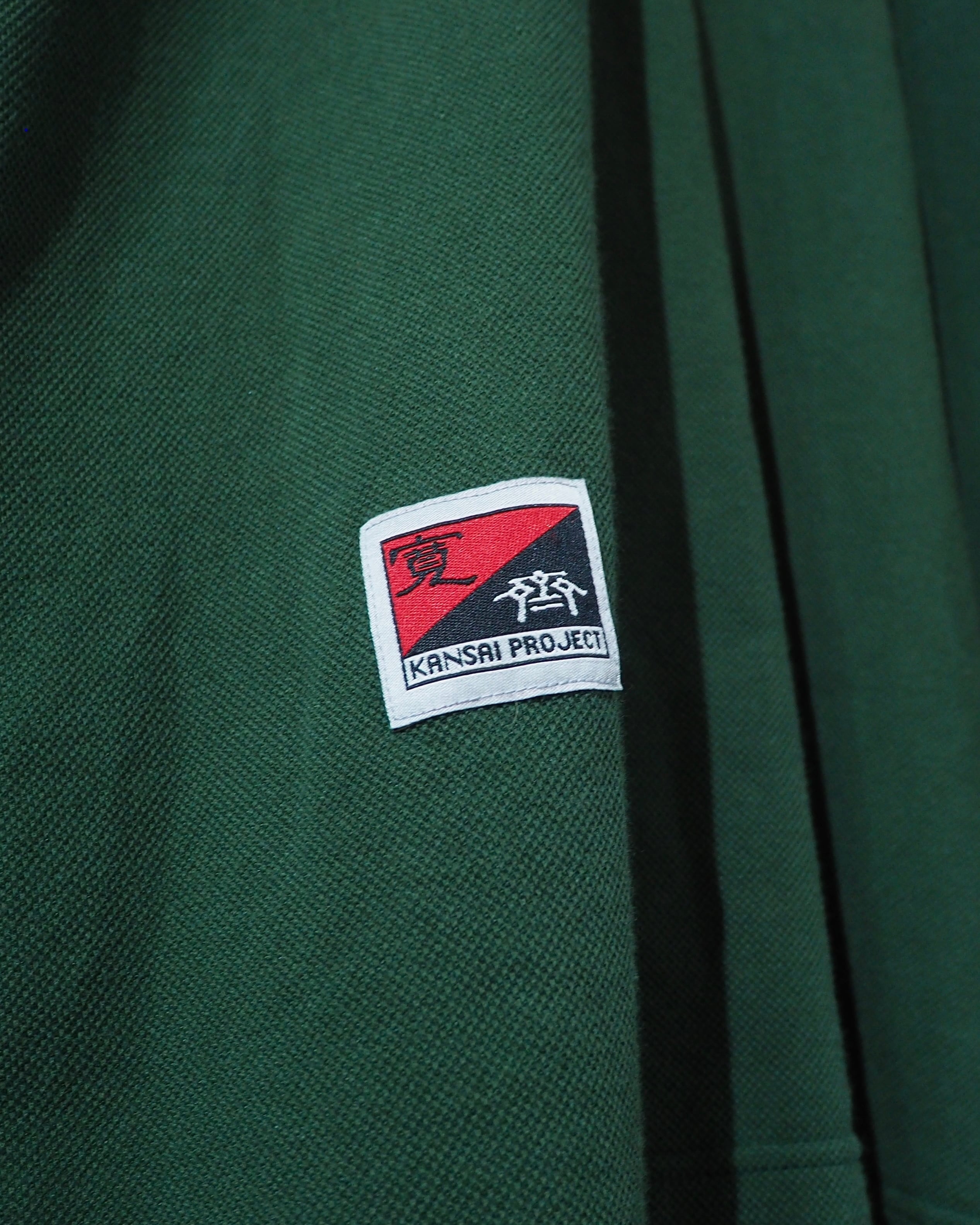 1990s " KANSAI PROJECT " ” 双竜 ” Embroidery vintage Long Sleeve Polo Shirt