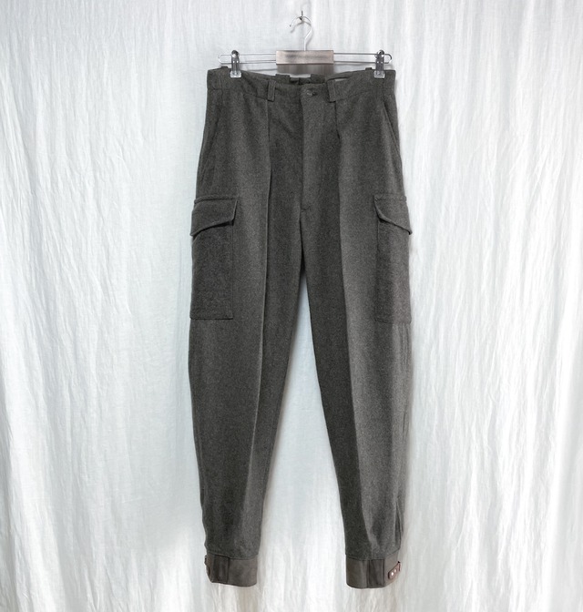 美品 50s スウェーデン軍 実用 肉厚 ウール カーゴパンツ W30 モーター 