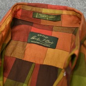 ORVIS block check button down shirt