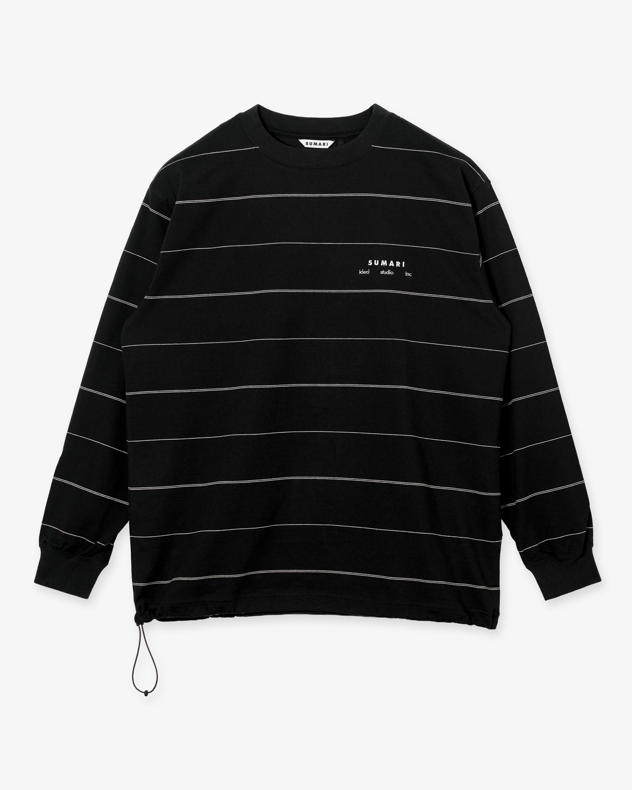 HEMCODE THIN BORDER LONG-SLEEVE T (BLACK) - 1