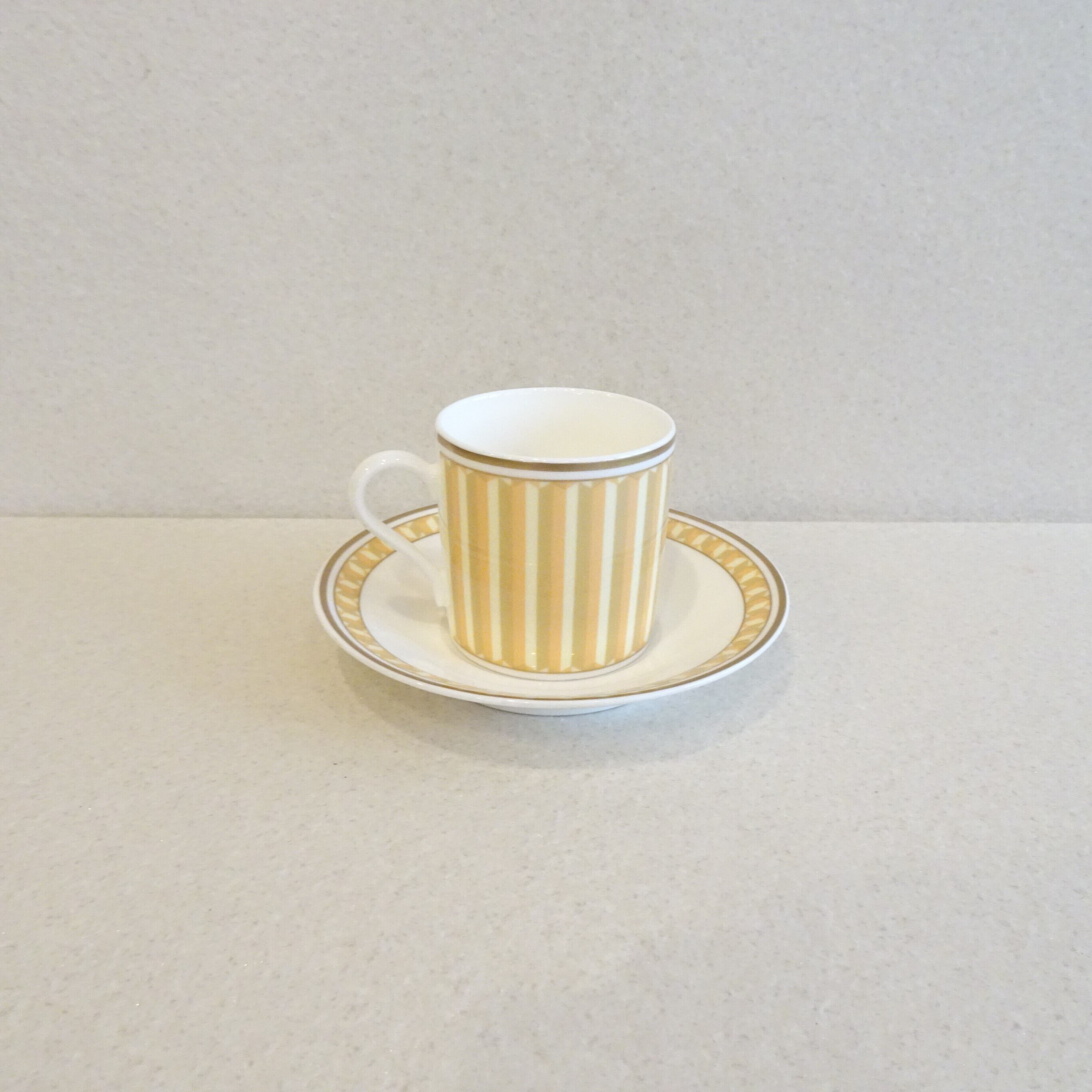 ノリタケ オレンジストライプのカップ＆ソーサー | 純喫茶家具の村田商會