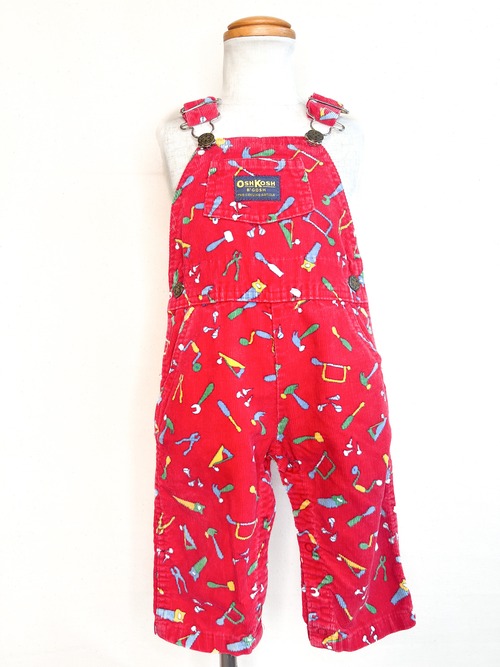 【90cm】VINTAGE 80's オシュコシュ  コーデュロイ オーバーオール【9975】