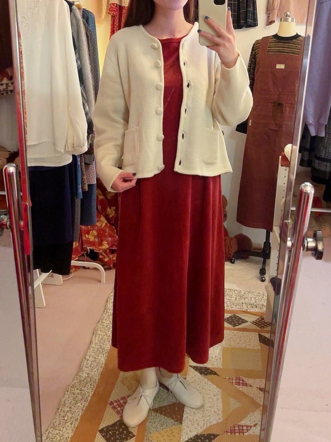 red heart velours one-piece