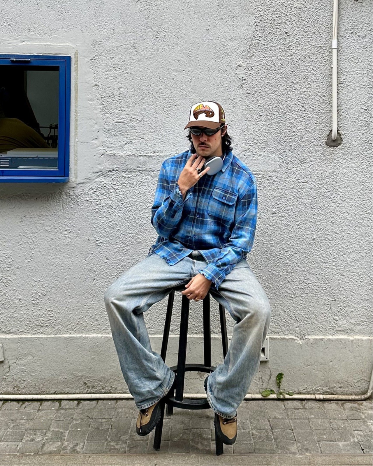 【お急ぎ発送】脚長高見え設計｜ダメージショートチェックシャツ(SH00001)