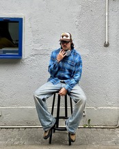 【お急ぎ発送】脚長高見え設計｜ダメージショートチェックシャツ(SH00001)