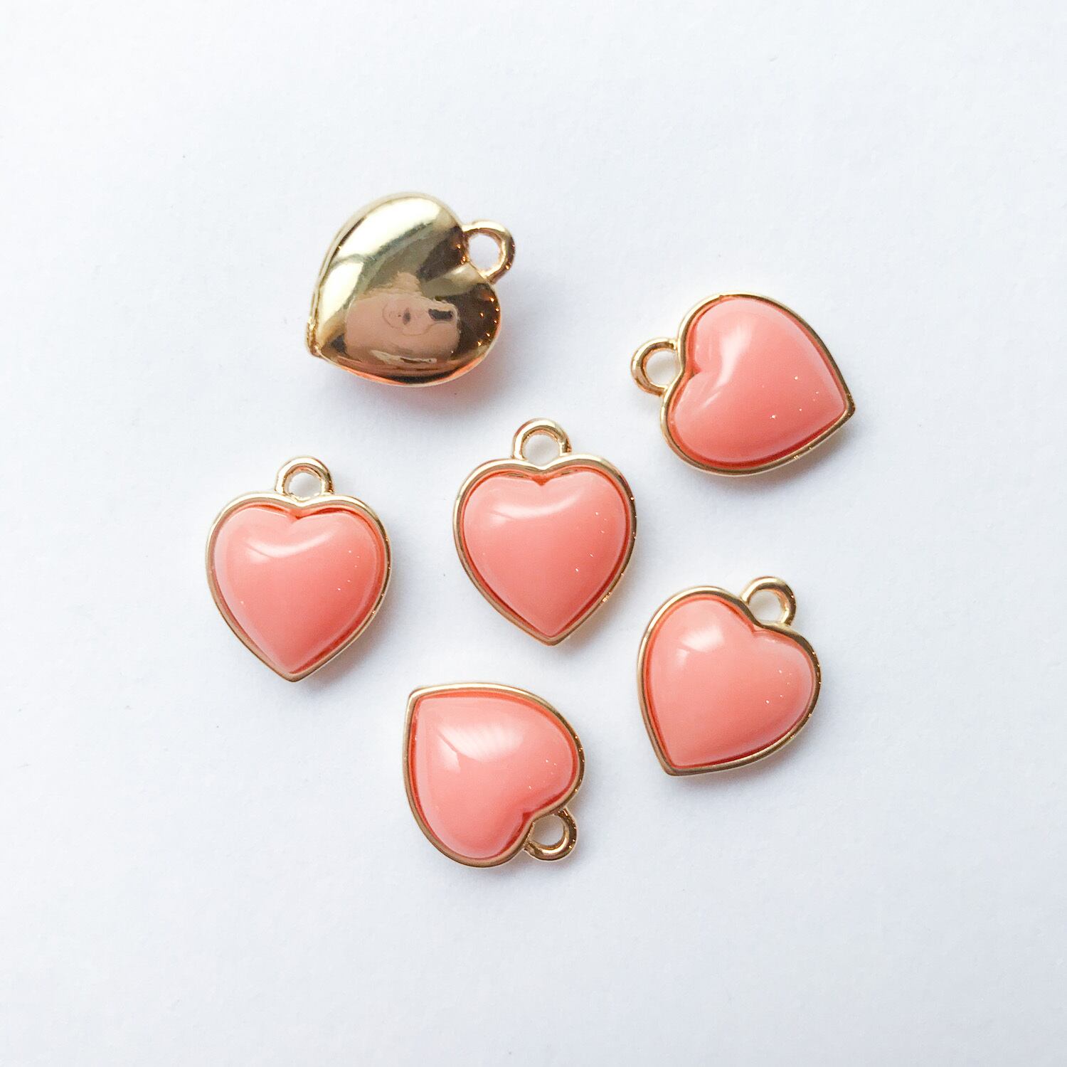再入荷〉ぷっくりハートチャームS（14mm） | Dua-アクセサリーパーツ