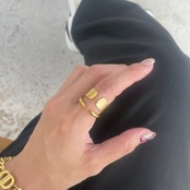 gold plate layerd ring