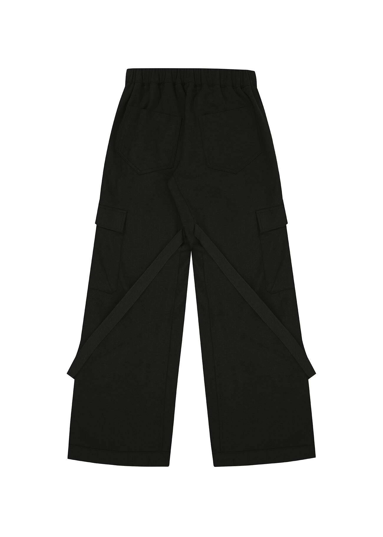 BOHEMIAN SEOUL] STRAP CARGO SWEATPANTS, BLACK 正規品 韓国ブランド