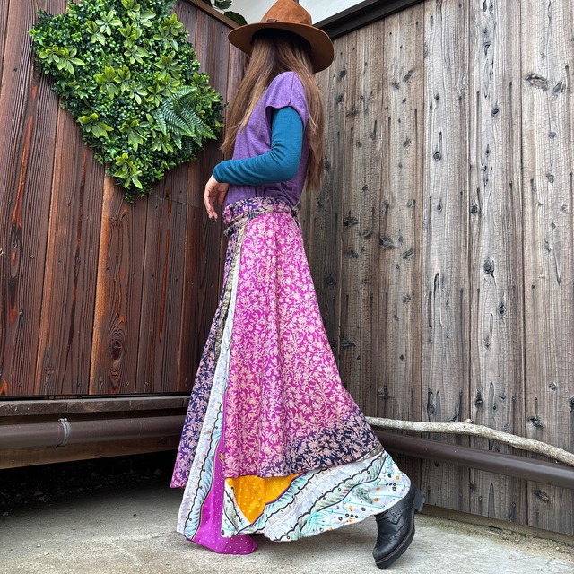 シルク巻きスカート5040