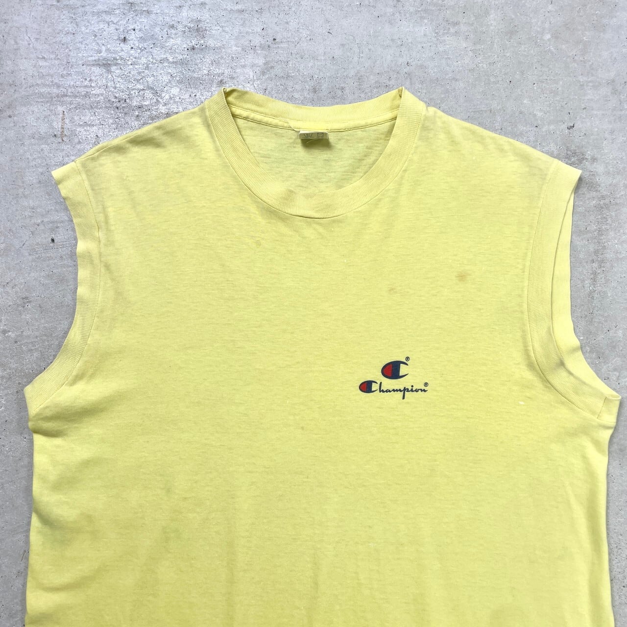 80年代 イタリア製 Champion チャンピオン ノースリーブTシャツ タンク 