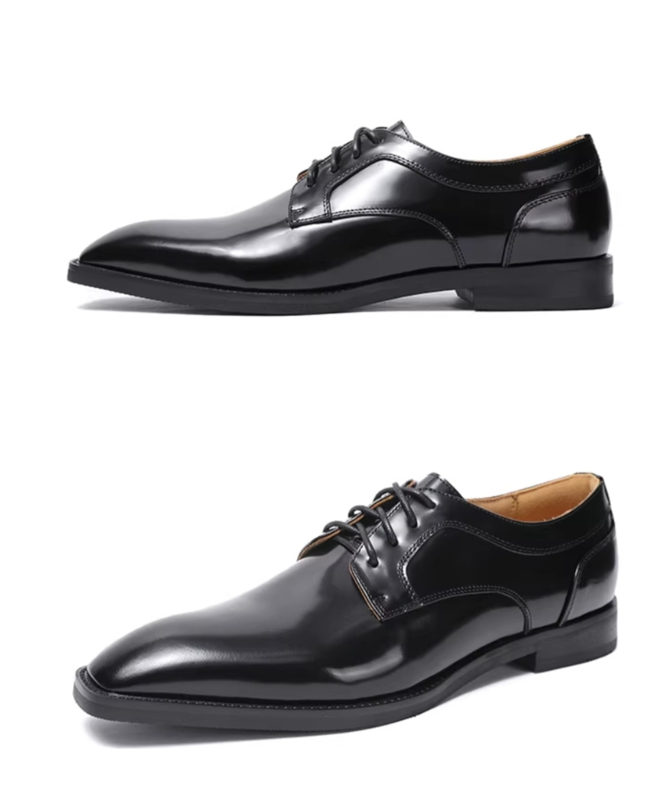 【8CM UP シークレットシューズ 】◆ 品番:A8dd9 “MINIMAL LEATHER SHOES / BLACK – 最大8cmアップ、見えない自信を纏う”