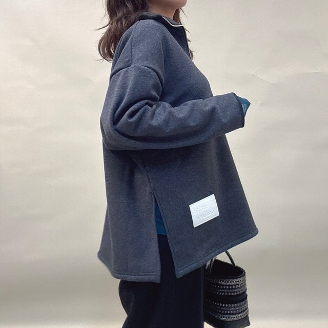 ディニテコリエ　裏起毛ハーフジップPO