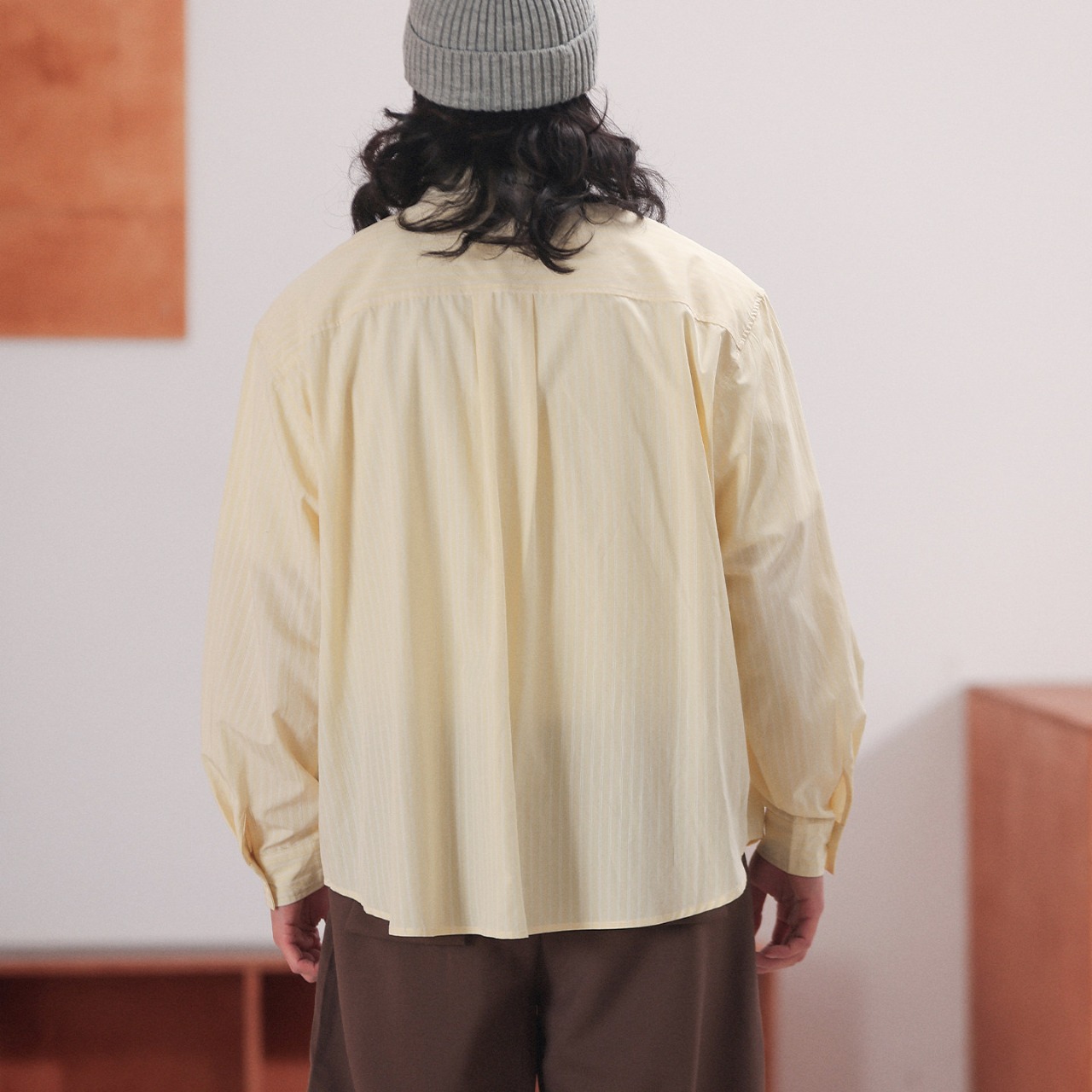 ソフトストライプ ルーズフィットシャツ A2055 - 3