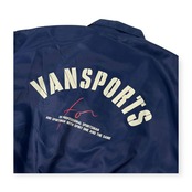 当時物 VAN SPORTS ヴァンスポーツ バックロゴプリント ナイロン コーチジャケット サイズ M /VAN JAC/80s 90s ビンテージ/ネイビー