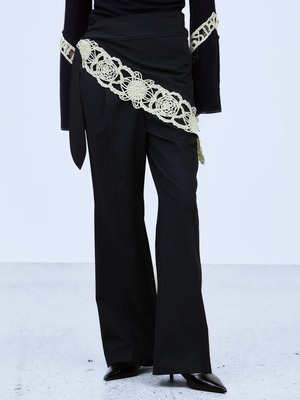 【26AW】THINGS THAT MATTER シングスザットマター / パンツ / MICROCOSMOS WRAP LACE BELTED PANTS　0586TM0654P