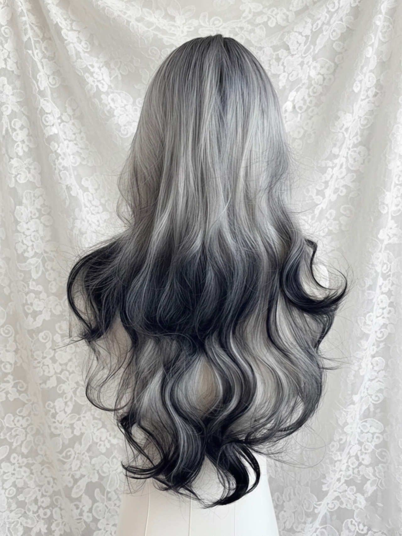 Basic - 狐カラー Black×Gray【商品番号 1028】レースフロントなし×