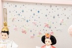 №26S-05　 桃山 刺繍　二人飾り　 桜色塗＋タモ　 雪輪に小花　 収納飾りセット thumbnail 18